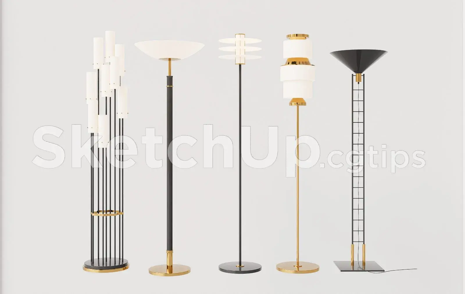 Floor Lamp Model for SketchUp – Interior Design Ready