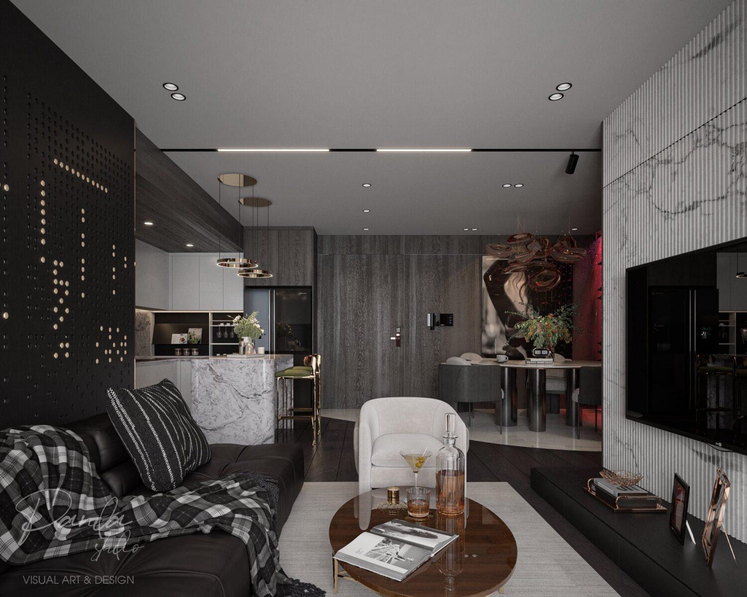 Living Room – Kitchen Interior