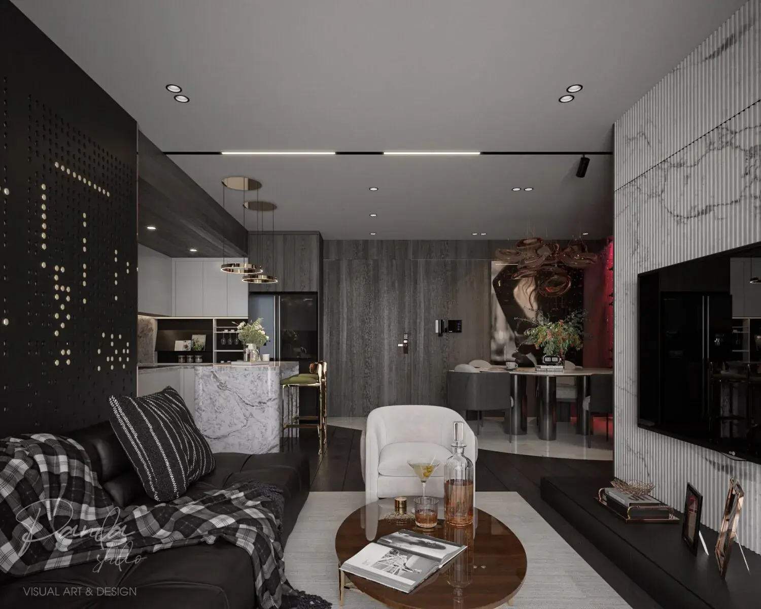 Living Room – Kitchen Interior