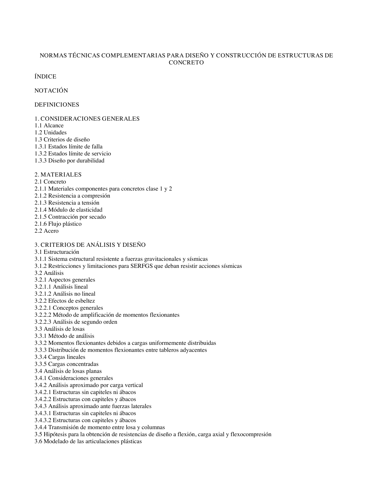 Normas Técnicas Complementarias para Diseño y Construcción de Estructuras de Concreto (2017)