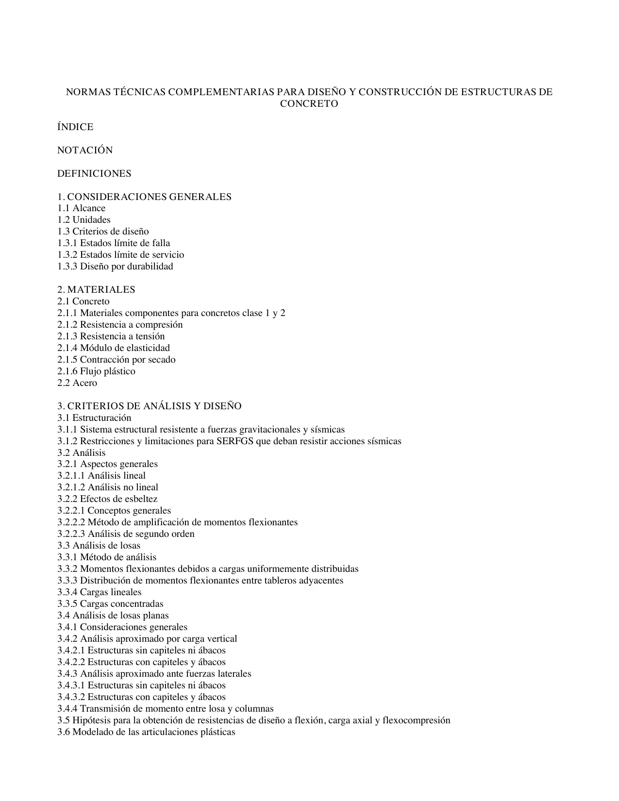 Normas Técnicas Complementarias para Diseño y Construcción de Estructuras de Concreto (2017)