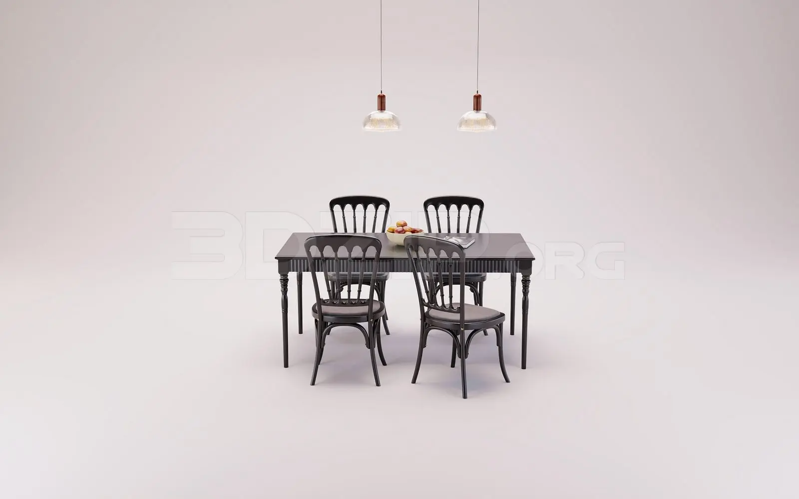Dining Table And Chair — preview 1 (3dzip)