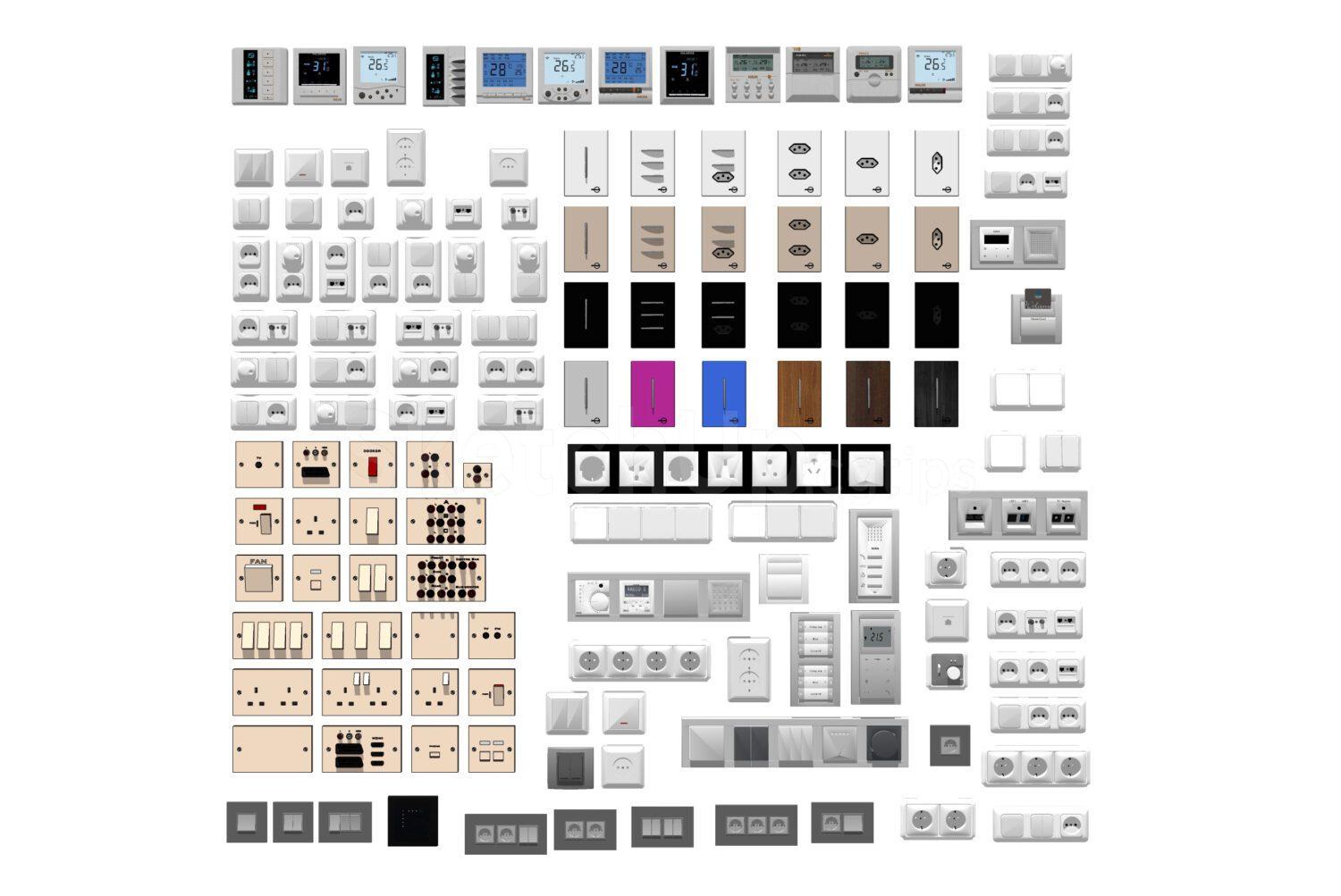Electrical outlets and switches
