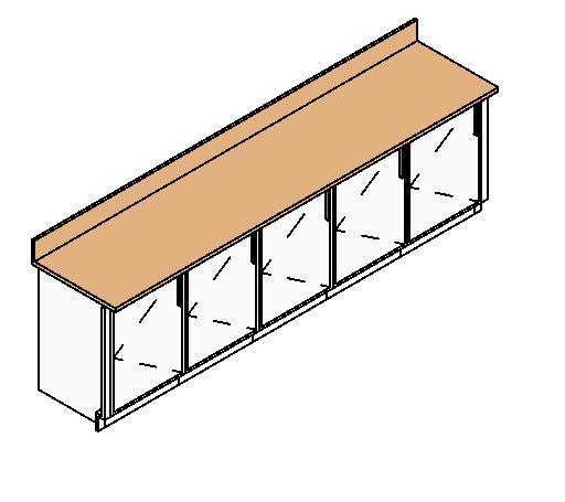 Kitchen Counter with base cabinets straight