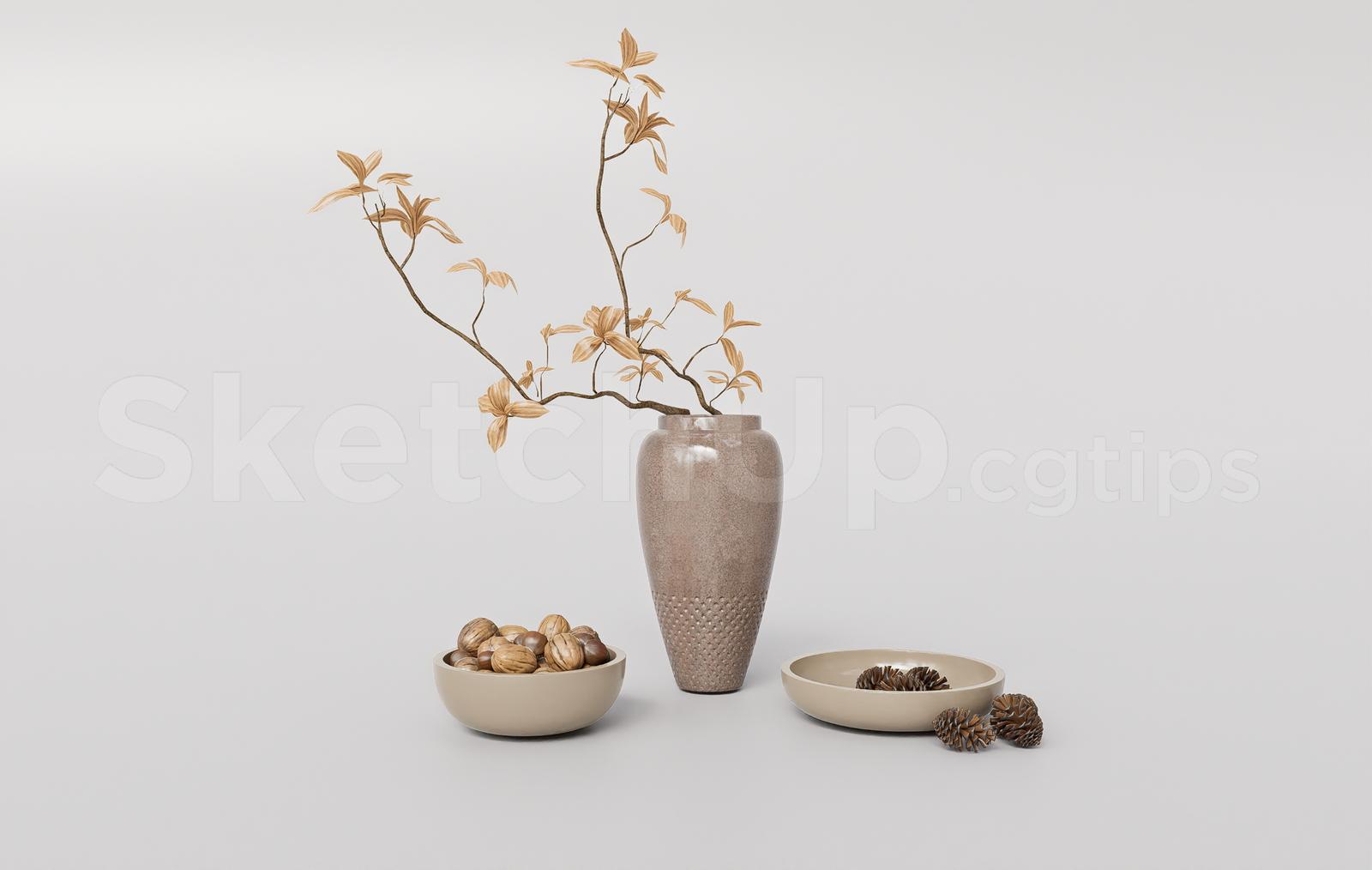 Modern Decorative Vase with Dried Branches