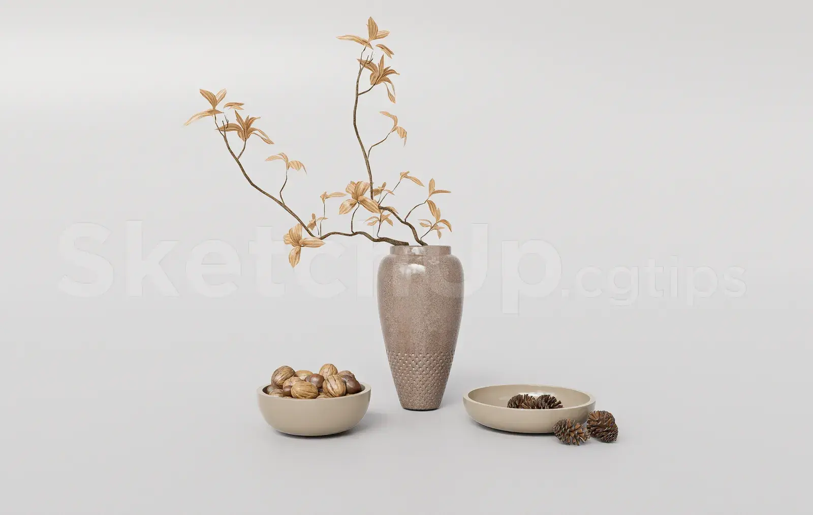 Modern Decorative Vase with Dried Branches