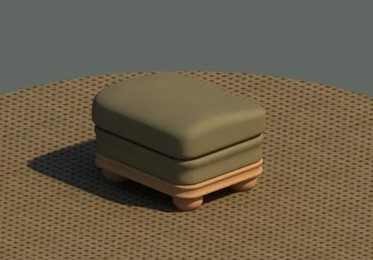 Ottoman — preview 1, by mrkickback (RevitCity, CC0)