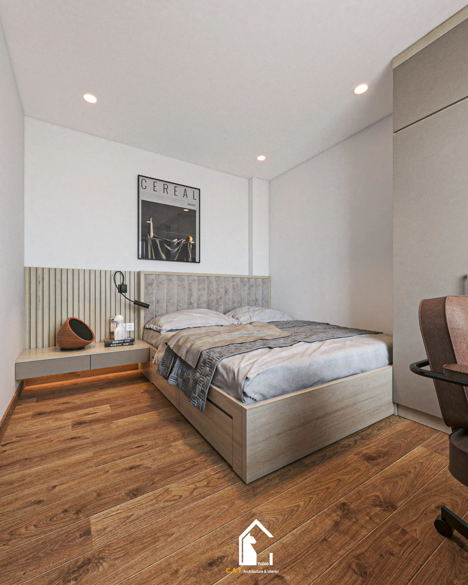 Bedroom Interior — preview 1, by Kts Nghia Than (cgtips)