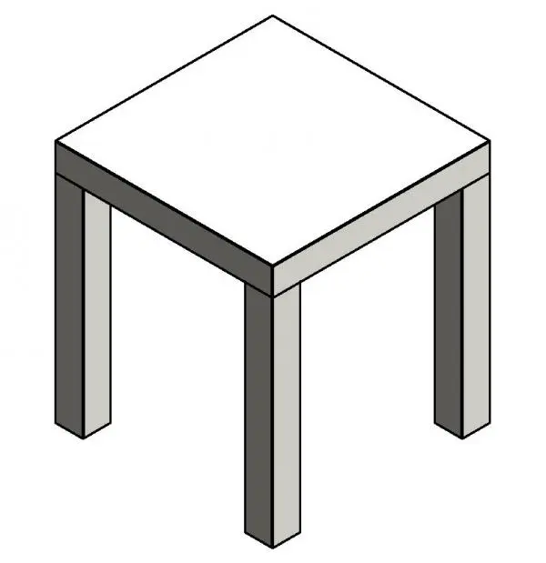 IKEA Lack Side Table — preview 1, by tahaij (RevitCity, CC0)