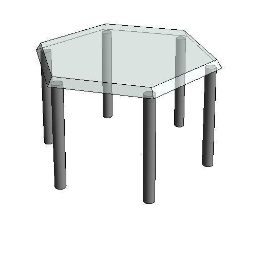 Hexagon Glass Table