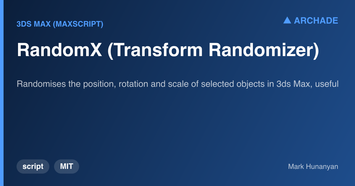 RandomX (Transform Randomizer)