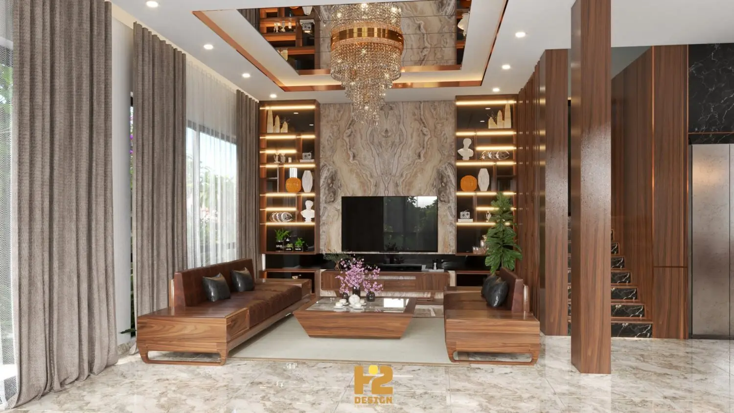 Living Room – Kitchen Interior