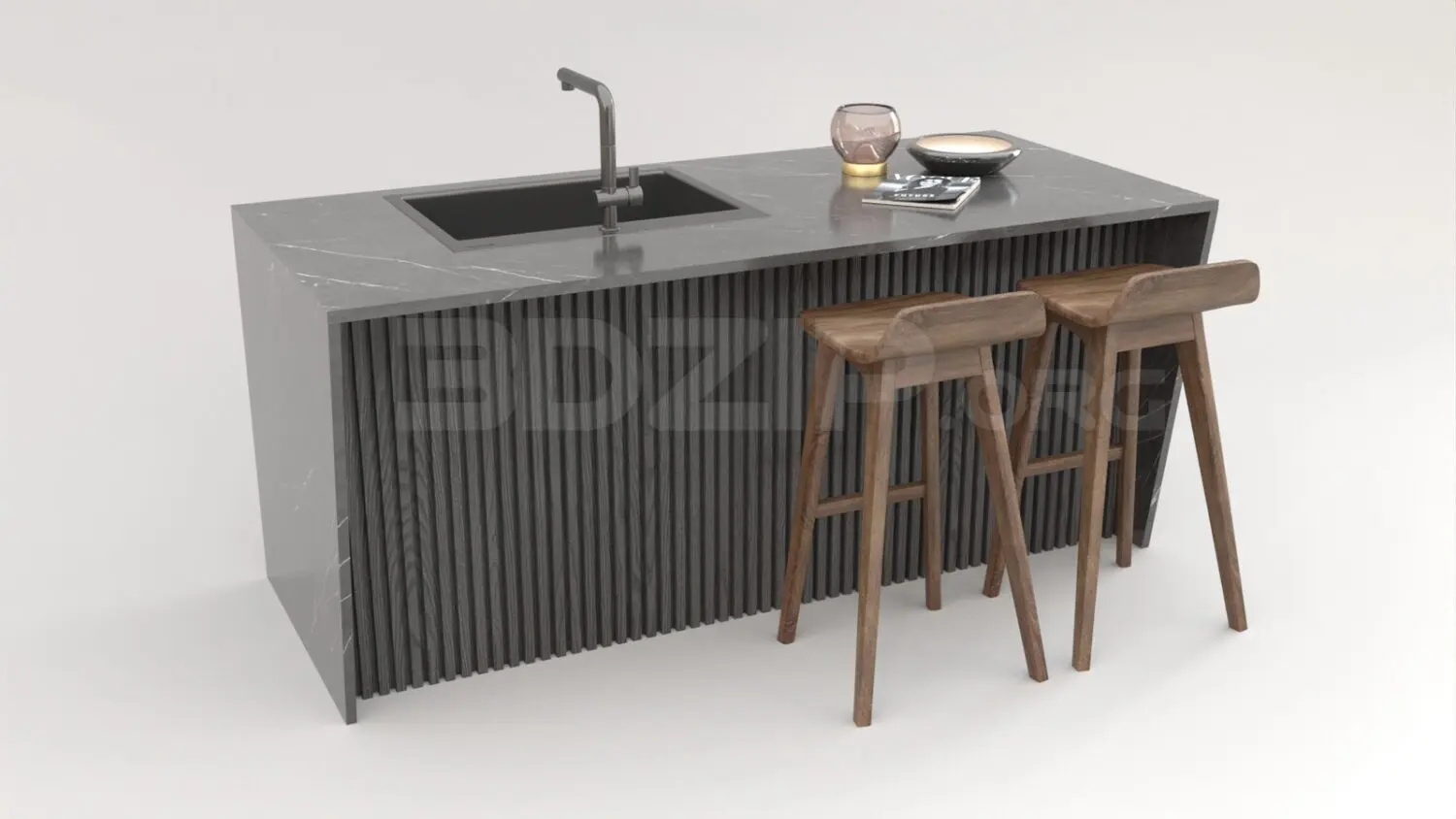 Kitchen Island — preview 1 (3dzip, CC0)