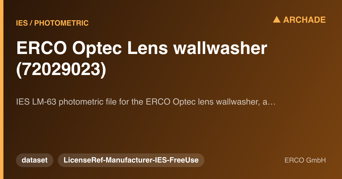 ERCO Optec Lens wallwasher (72029023)