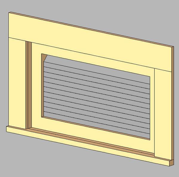 Louvered Attic Vent Window