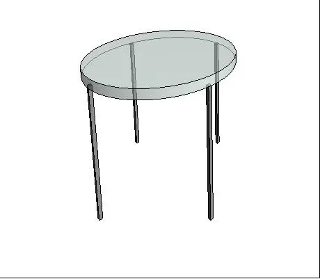4ft Glass table