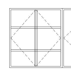 Upper cabinet double door glass on wall