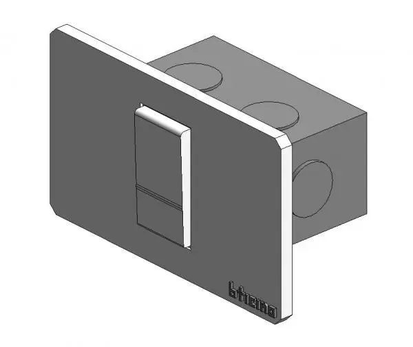 1-Gang Single Pole Switch — preview 1, by JA Alvarez (RevitCity, CC0)
