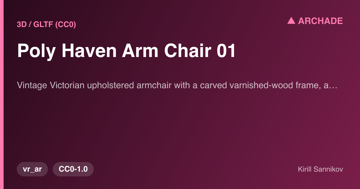 Poly Haven Arm Chair 01