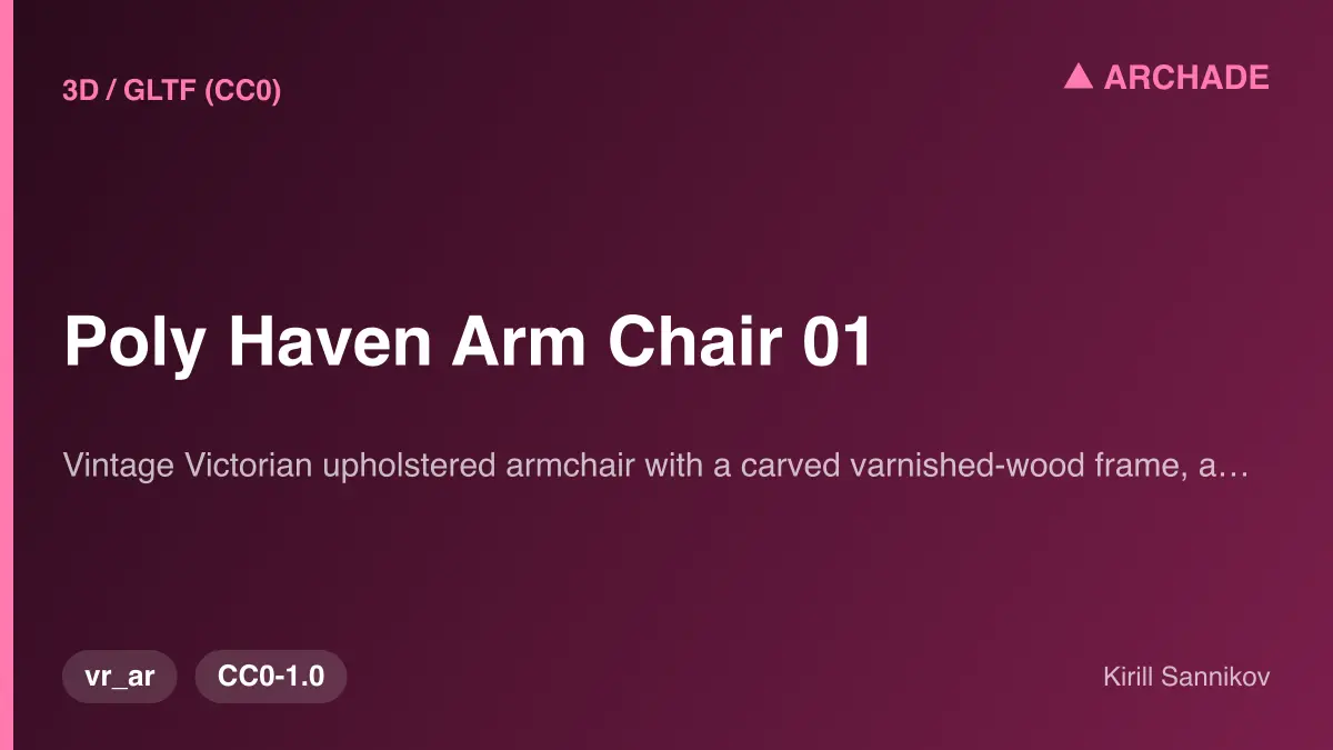 Poly Haven Arm Chair 01