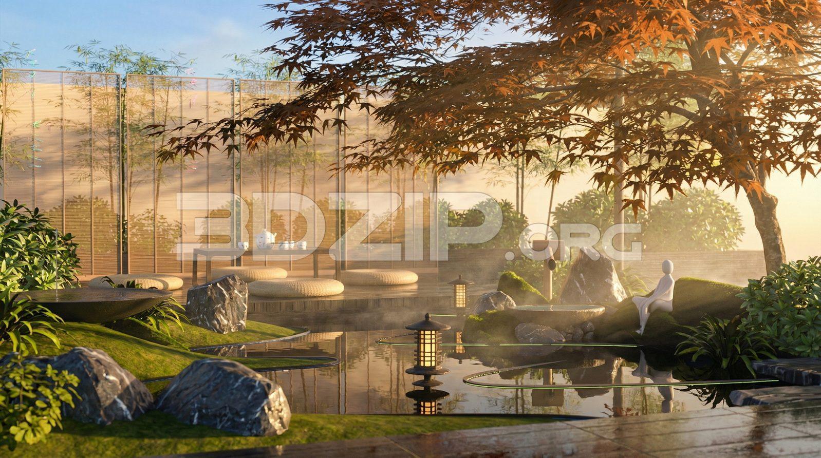 Japanese Zen Garden Landscape
