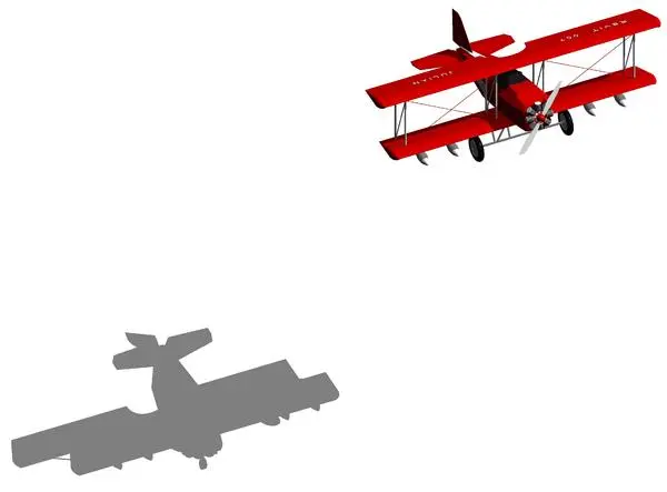 Biplane — preview 1, by omegarevit (RevitCity, CC0)