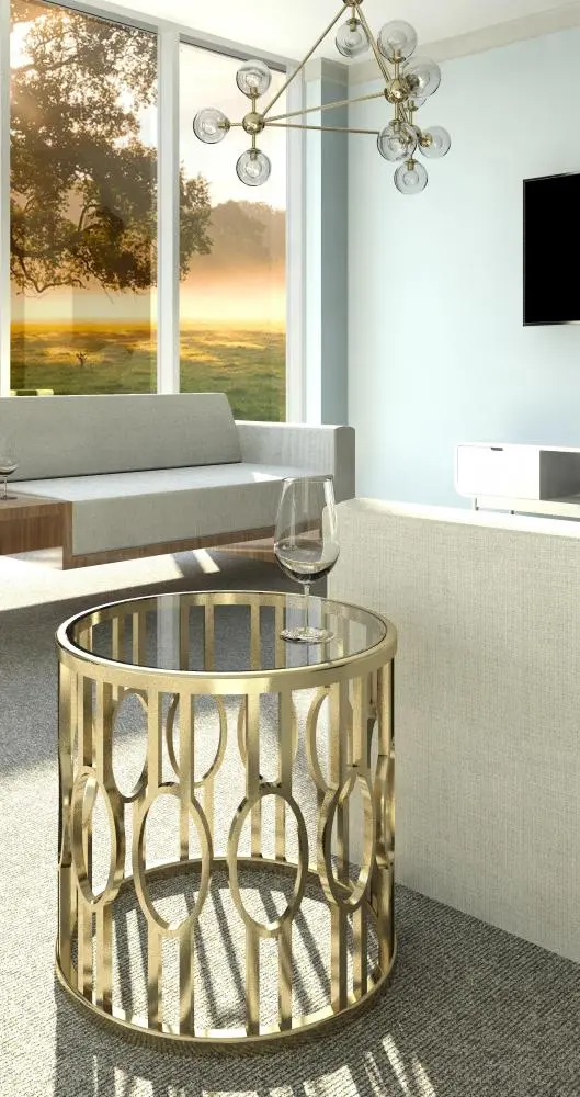 Brass Modern Coffee Table — preview 1, by Me (RevitCity, CC0)