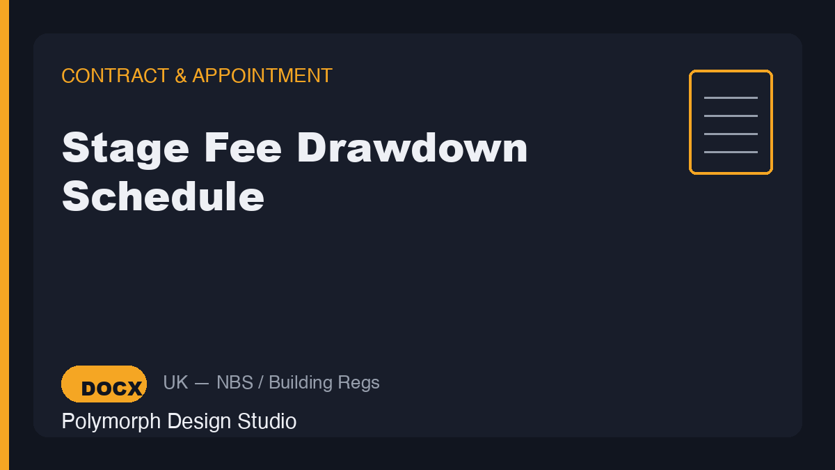 Stage Fee Drawdown Schedule