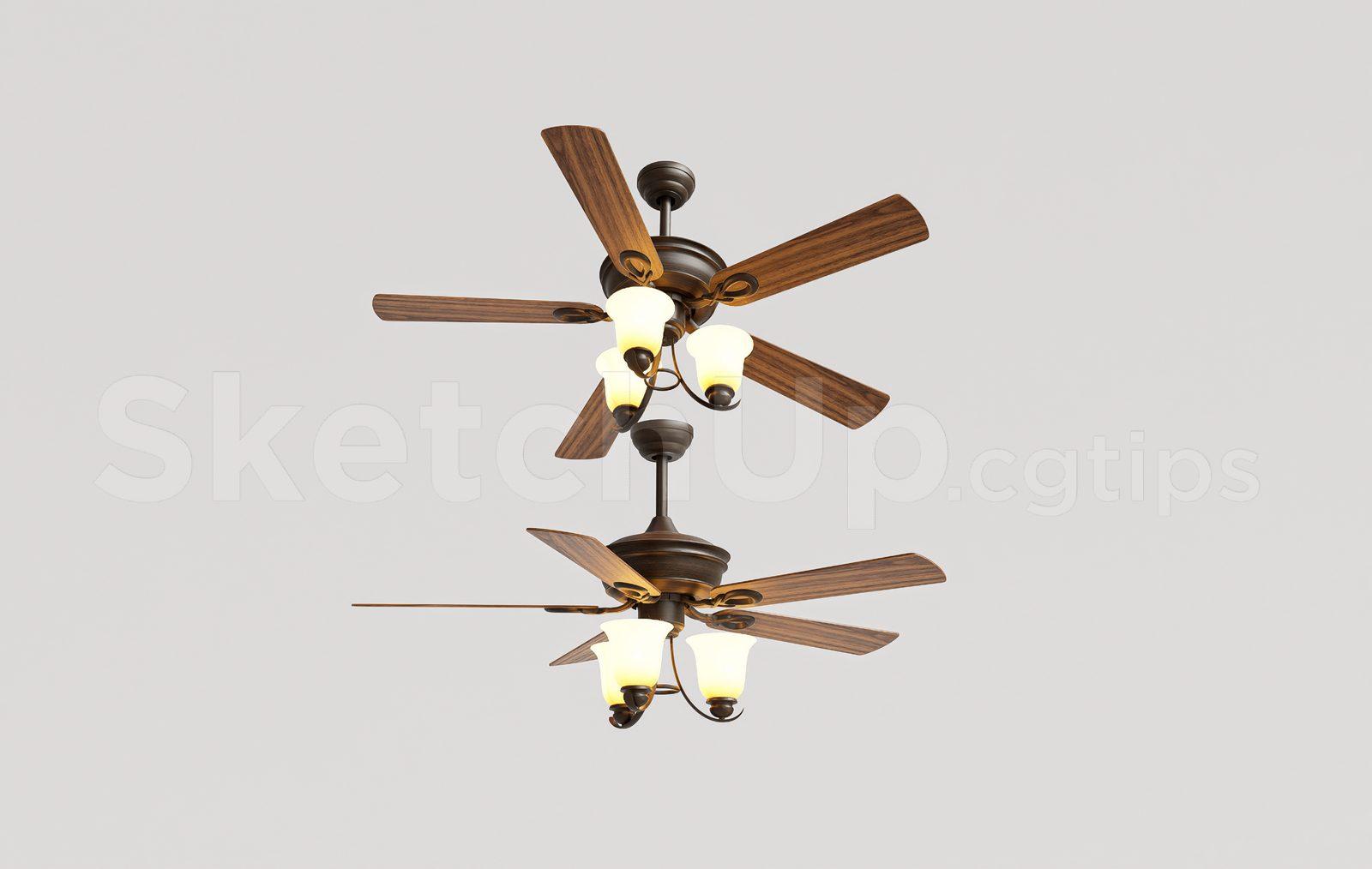 Contemporary Ceiling Fan with LED Light