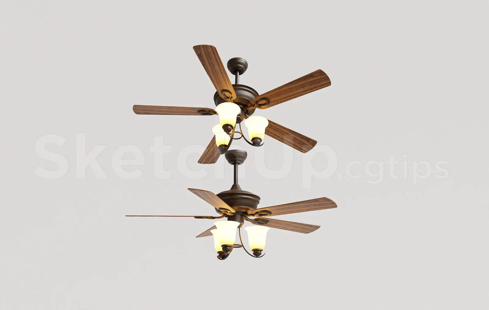 Contemporary Ceiling Fan with LED Light
