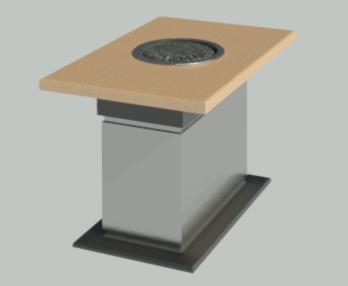 Fixed BBQ Grill Table