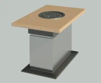 Fixed BBQ Grill Table