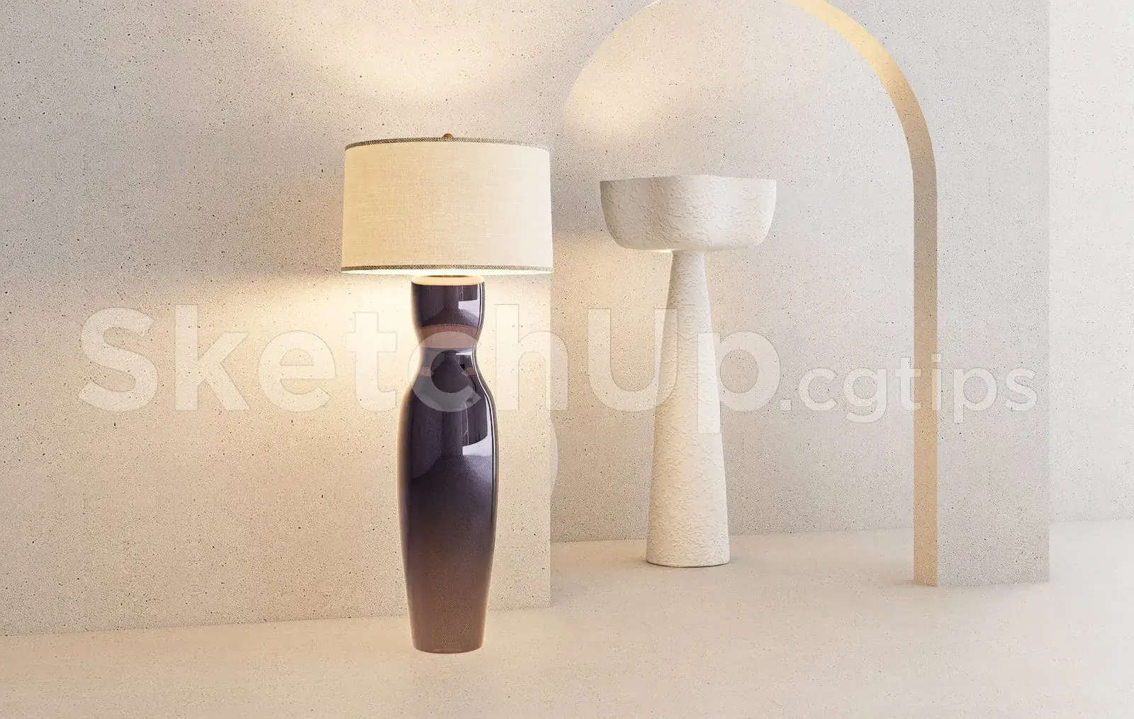 Floor Lamp Model for SketchUp – Interior Design Ready