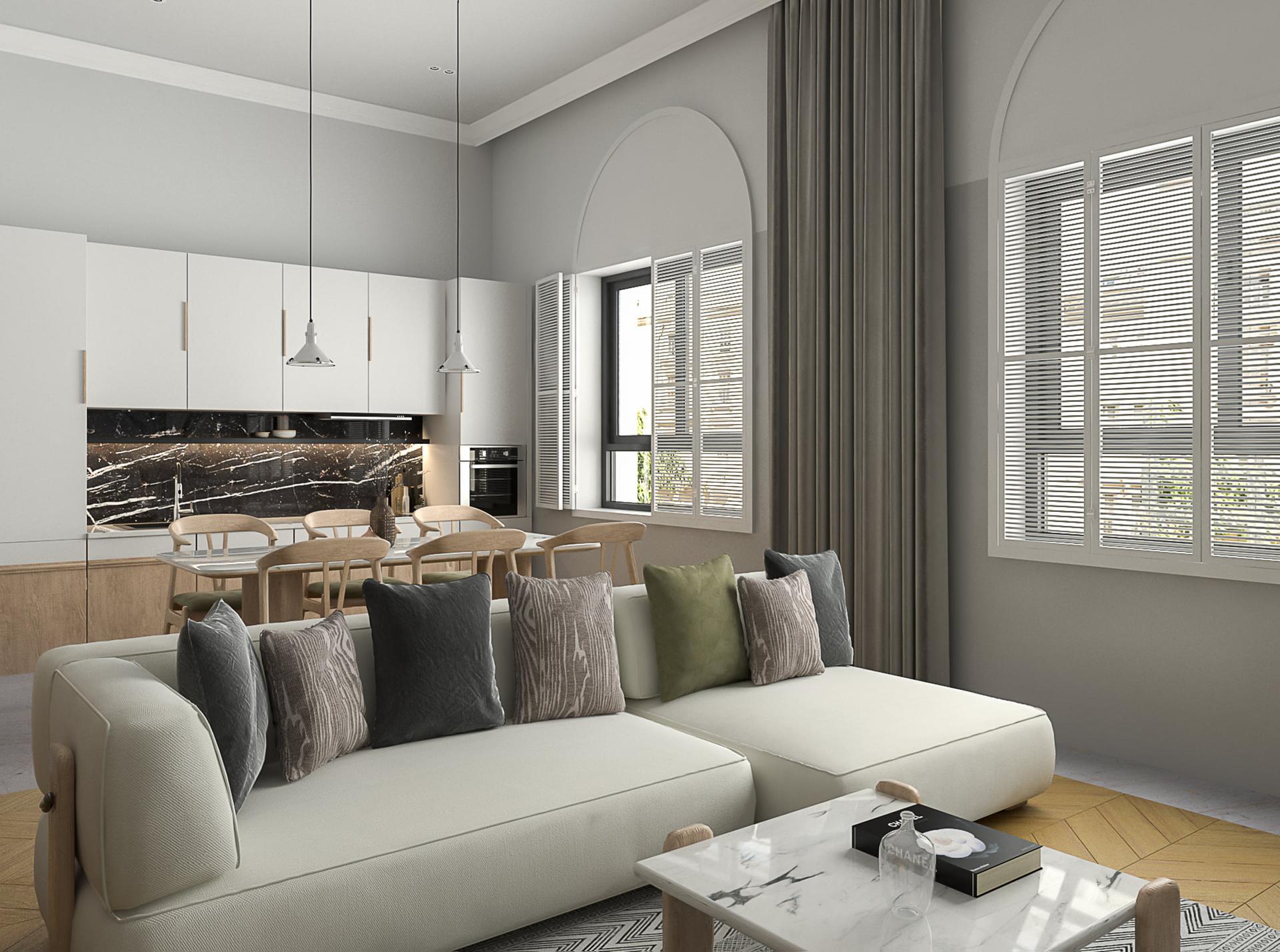 Interior Living- Kitchenroom Scene