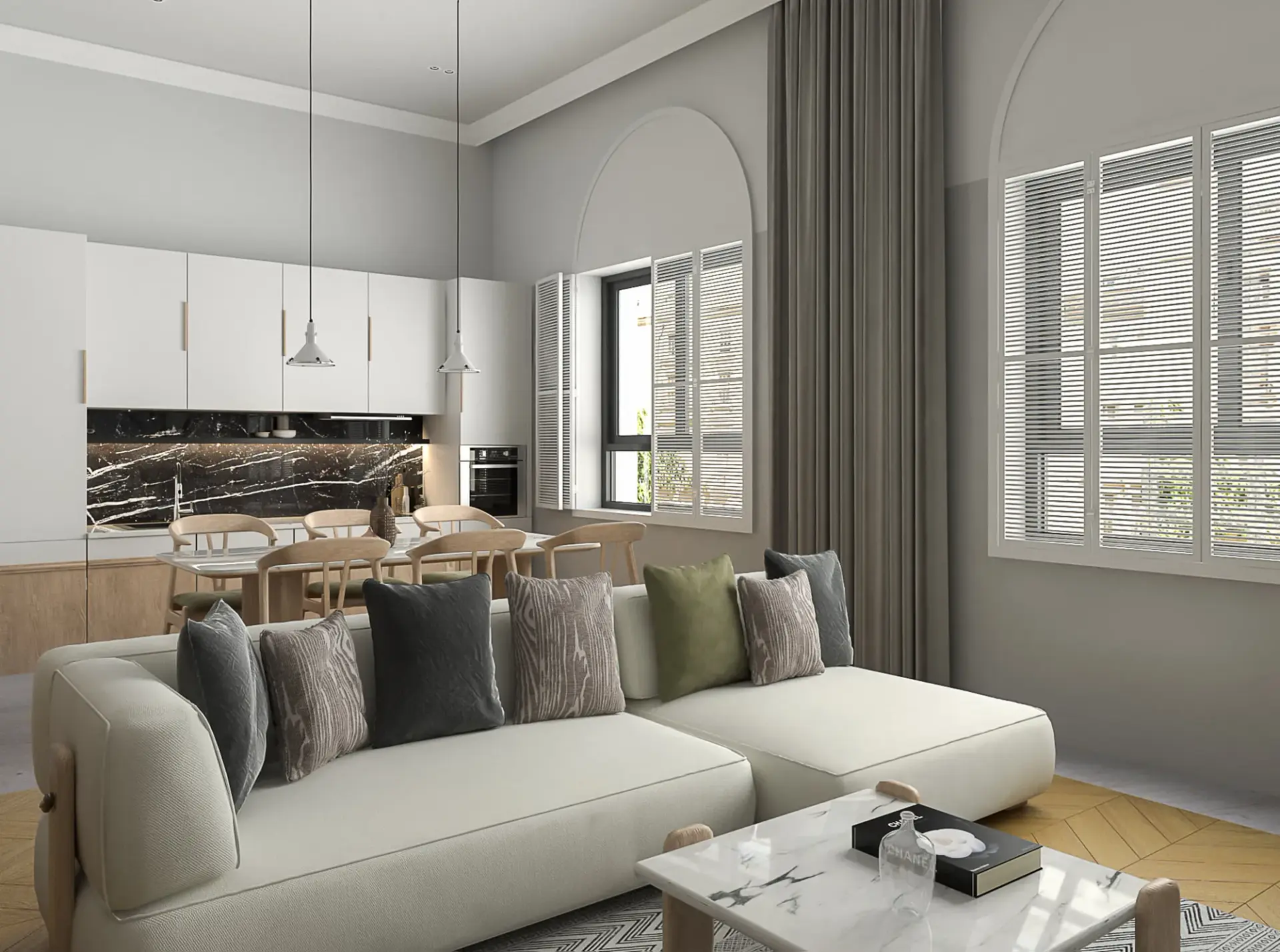 Interior Living- Kitchenroom Scene