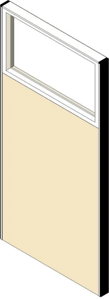 HermanMiller_ActionOffice_AO164_Partial-GlazedPanelNoBase — preview 1, by Herman Miller (RevitCity, CC0)
