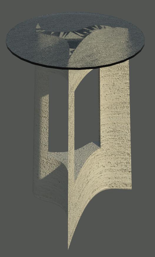 Glass Top End Table