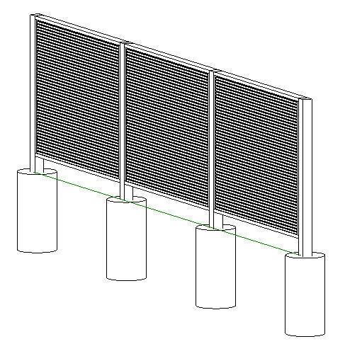Fence with louver screen panels