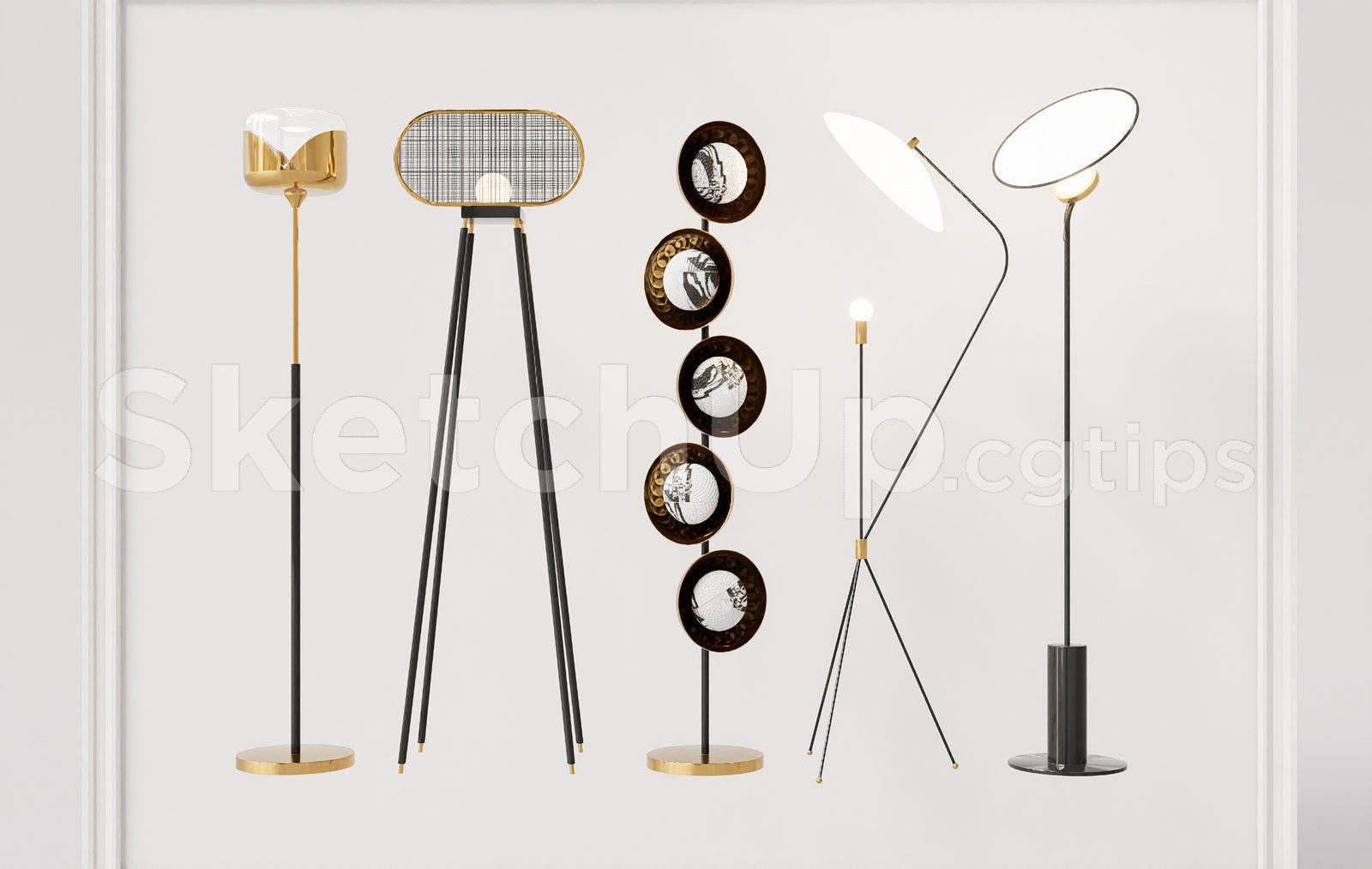 Modern Floor Lamps Set – Luxury Interior Lighting