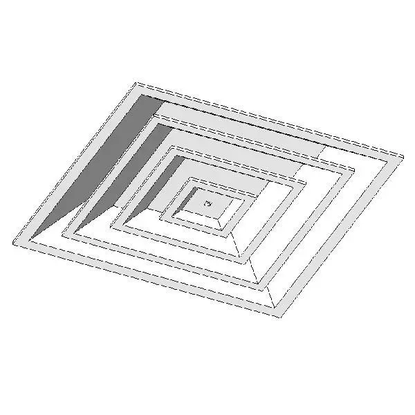 Ceiling Diffuser - Square — preview 1, by danpecor (RevitCity, CC0)
