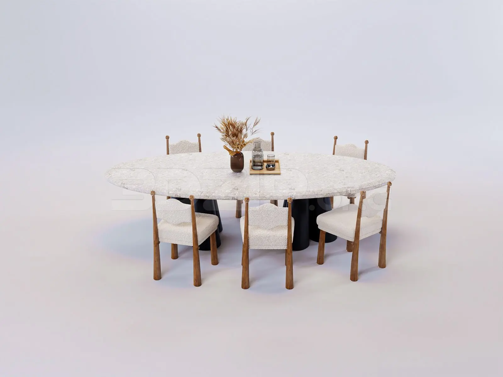 Dining Table And Chair — preview 1 (3dzip)