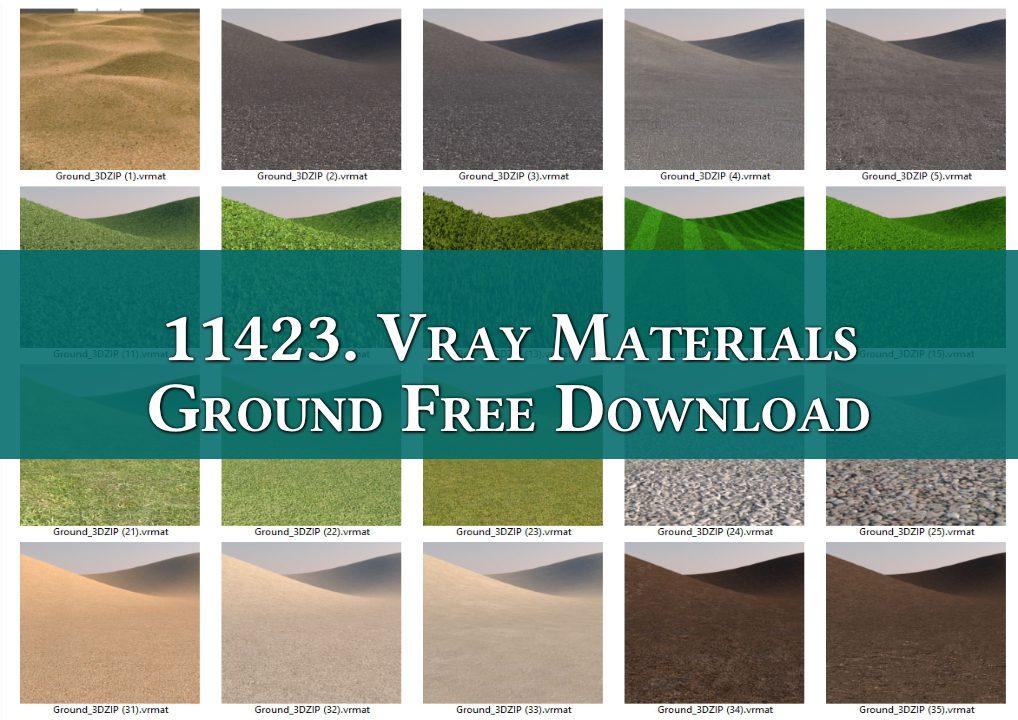 Vray Materials Ground — preview 1 (3dzip)