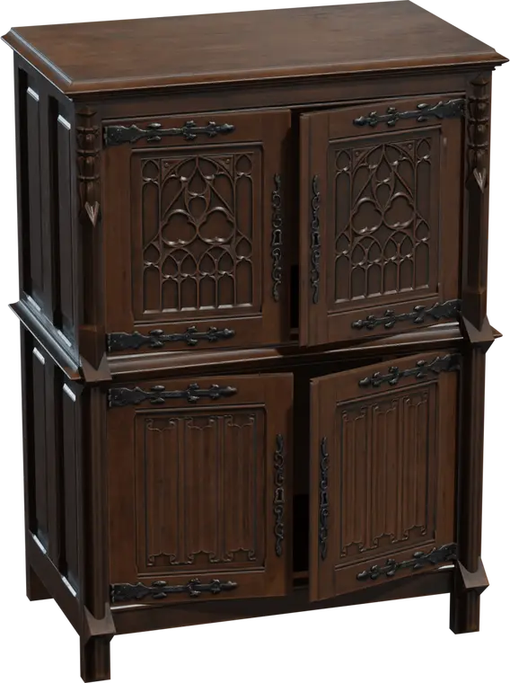 Gothic Cabinet 1 — preview 1, by Kirill Sannikov (Poly Haven, CC0)