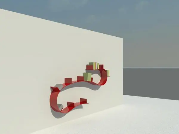 Book Shelf Wave — preview 1, by Daikengo (RevitCity, CC0)