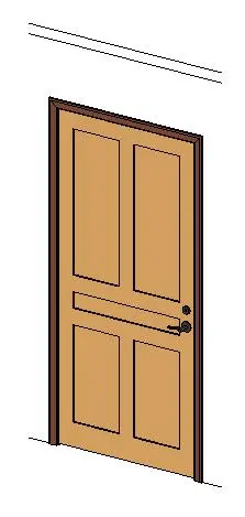 Door - Residential - Double Center Rail — preview 1, by marmiketin1 (RevitCity, CC0)