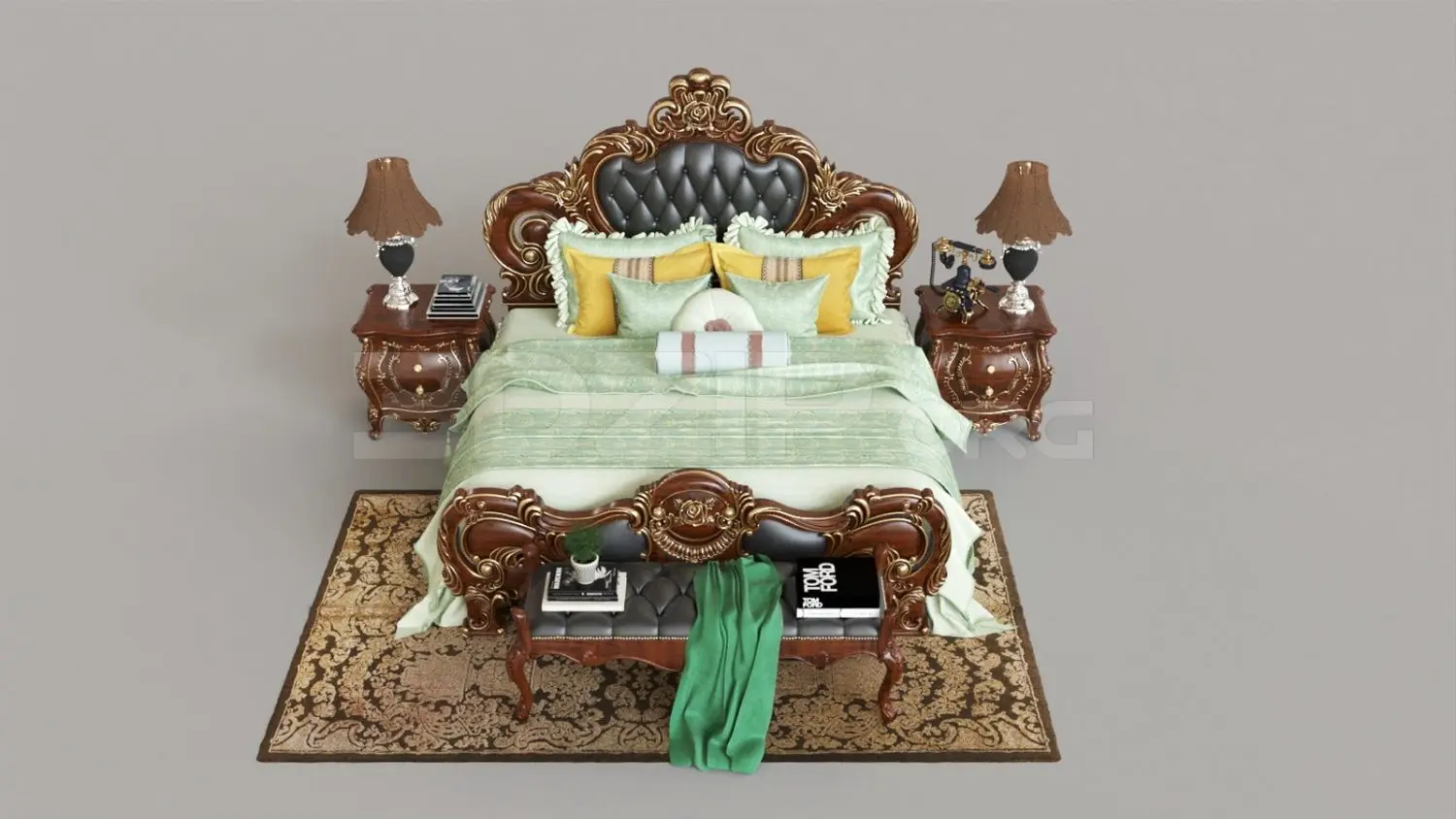 Bed — preview 1 (3dzip, CC0)