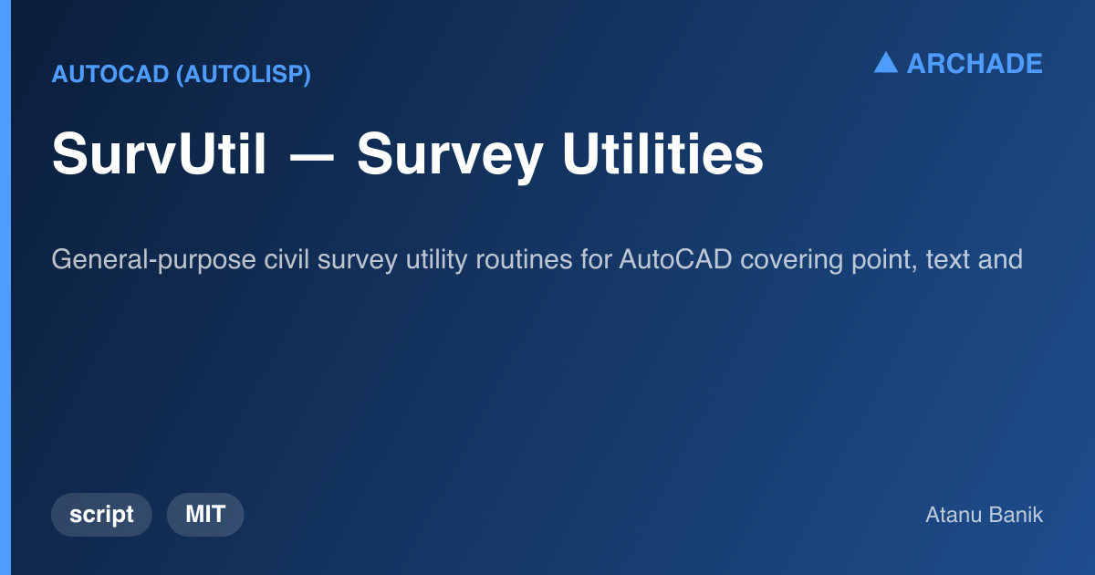 SurvUtil — Survey Utilities
