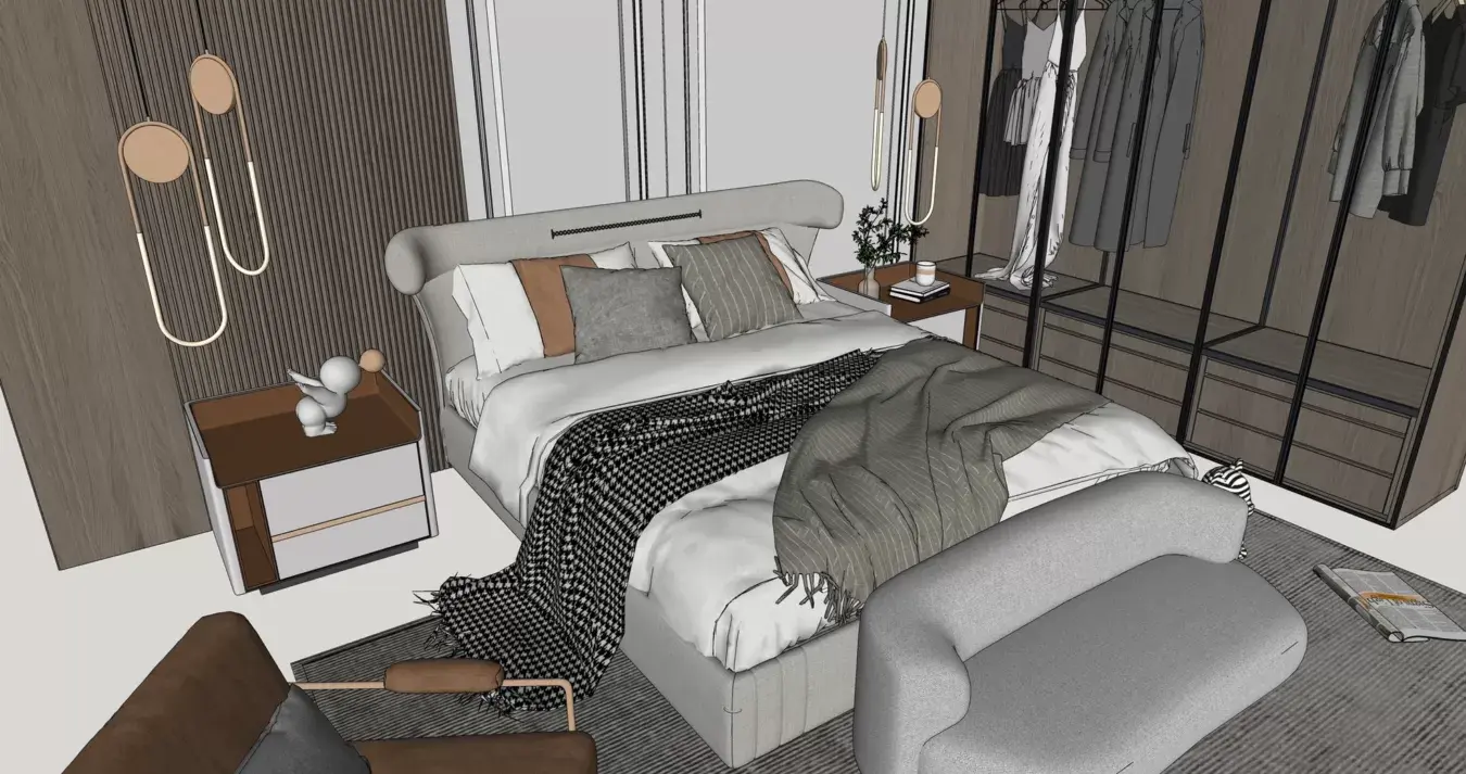 Interior Bedroom Scene
