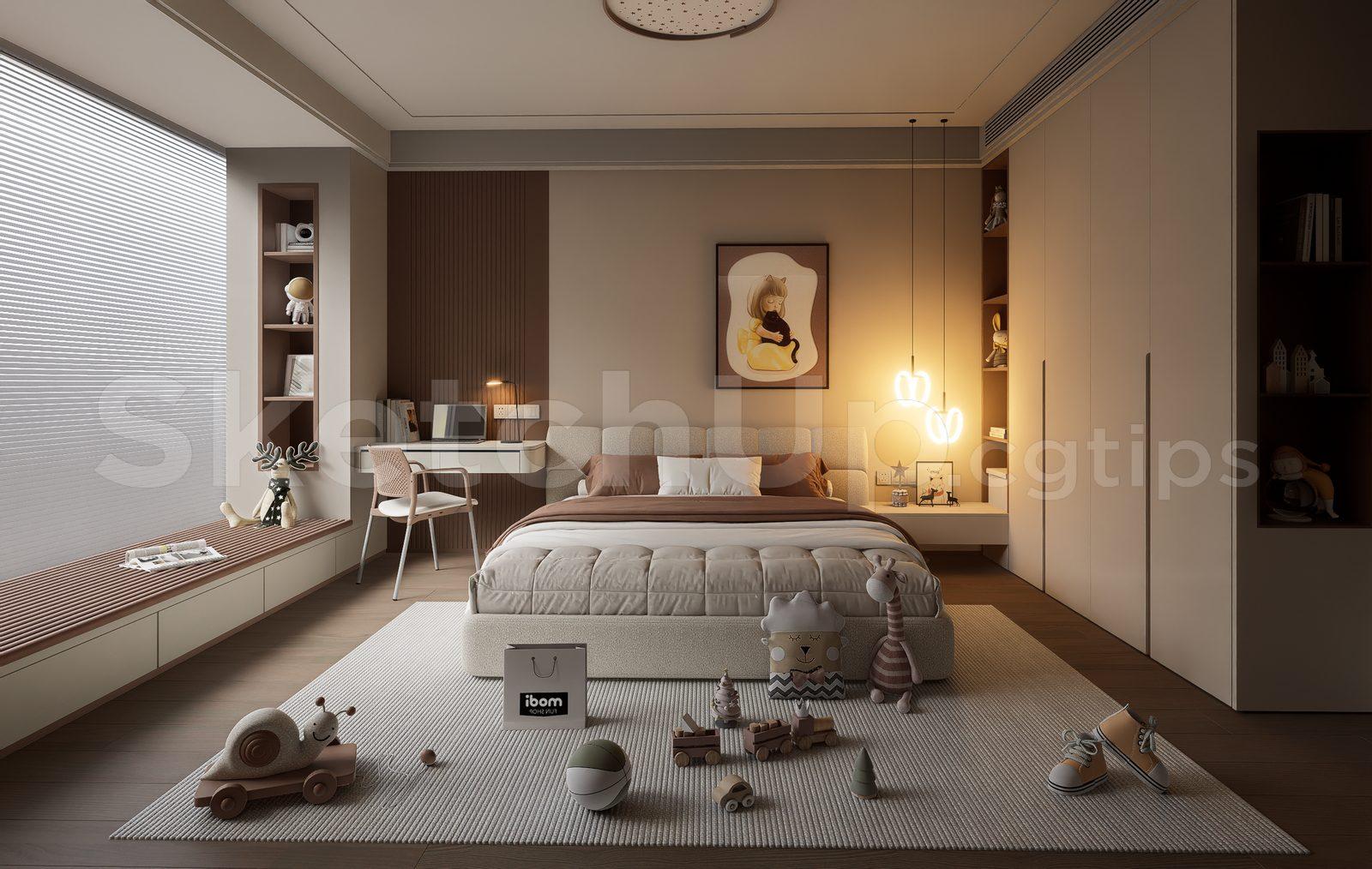 Kids Bedroom Interior — preview 1 (cgtips)