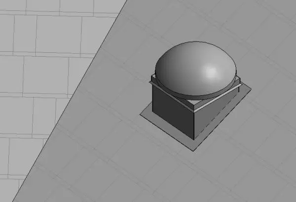 Rooftop Ventilation Hood on Sloped Roof